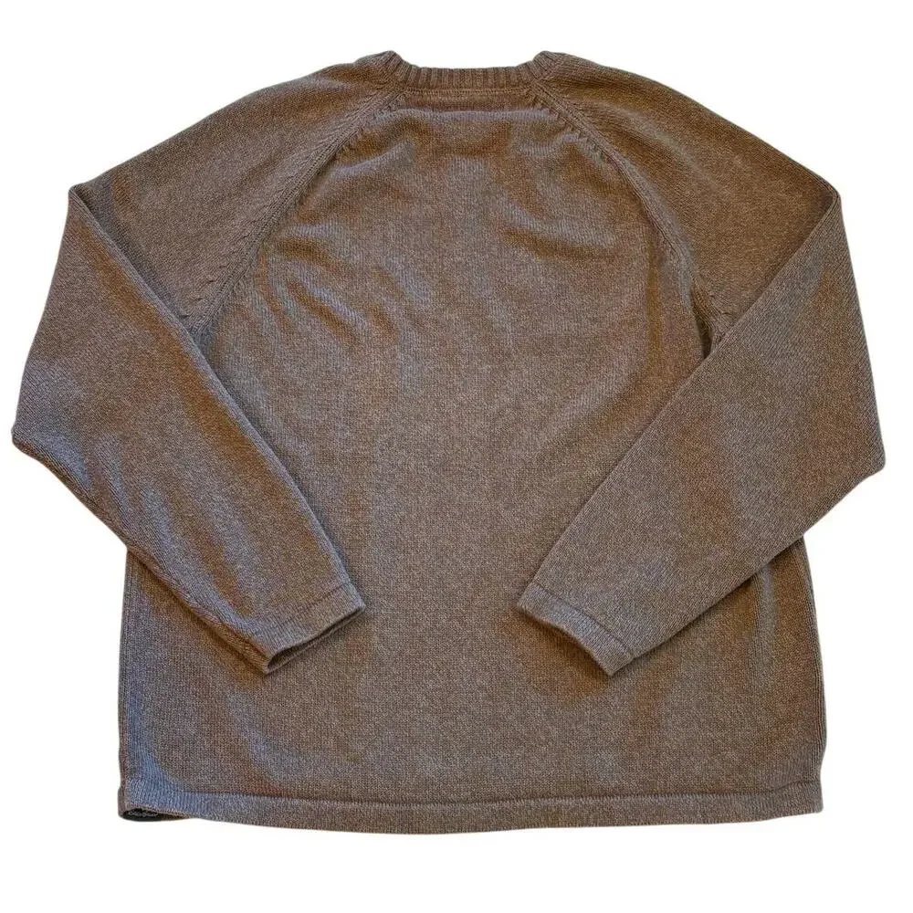 Eddie Bauer Sweater Mens Size XL Brown Knit Crewneck Pullover Classic 90s Y2K - Picture 2 of 8